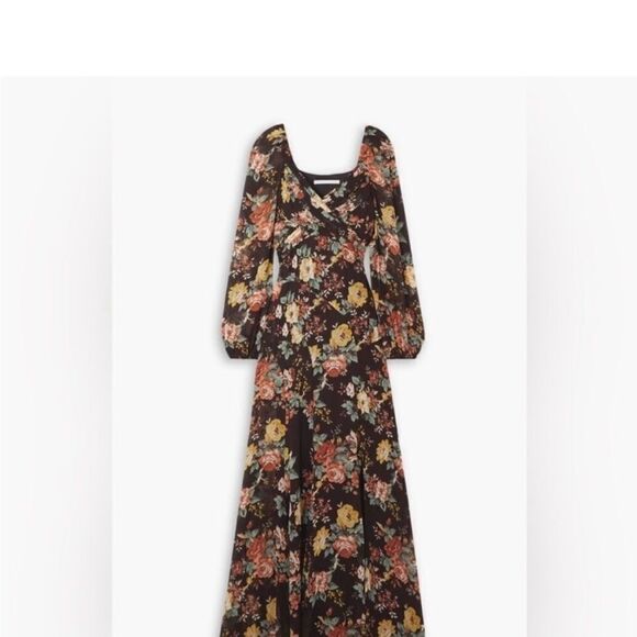 Veronica Beard "Avani" Floral Silk Chiffon Puff Sleeve Maxi Dress NWT $898 - Picture 4 of 11